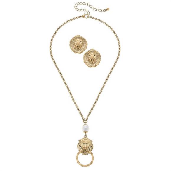 CANVAS STYLE Jewelry - NEW CANVAS STYLE women's deanna necklace and louise earring set in gold